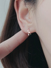 S925纯银饰耳钉韩版小清新树嫩叶子文艺气质耳夹简约个性耳骨耳环