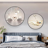 北欧卧室装饰画温馨天鹅，床头背景墙壁画，现代简约高级感主卧挂画
