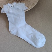 外贸婴儿袜儿童蕾丝花边袜子白色袜夏天透气冰凉感68岁李程周日单