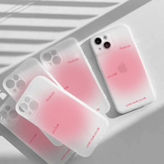 PINK晕染粉色亲肤壳iPhone15promax手机壳适用苹果14promax软壳13少女12小众ins简约11创意网红15保护套