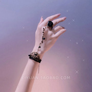 lolita蕾丝护腕手链装饰戒指手套，女饰品古风，手腕哥特朋克配件黑酷