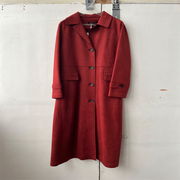 HONRN/红人春季女装单排扣长款风衣商场同款HF11OF176