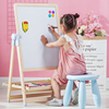儿童画板家用小黑板无尘支架式，可擦写字教学双面白板宝宝画架磁性
