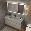 现代简约轻奢浴室柜纳米岩石，一体盆卫生间洗手脸盆柜组合洗漱台池