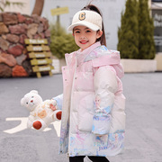 儿童羽绒服女童中长款小童韩版冬季加厚小孩反季童装
