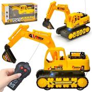 儿童电动挖掘机玩具男孩玩具，车遥控工程车挖土机地摊玩具