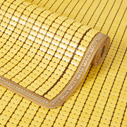 夏季麻将凉席沙发垫中式红木竹席客厅防滑凉垫竹垫坐垫套黄色