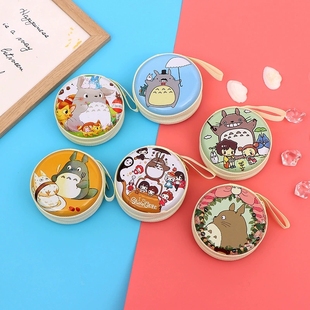 韩国可爱创意马口铁龙猫零钱包 迷你收纳便携耳机包硬币钥匙包