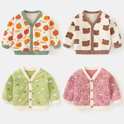 婴儿外套衣服休闲开衫1-2岁秋装，春秋男童女宝宝，幼儿小童毛衣上衣