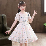 女童连衣裙夏季韩版童装儿童可爱裙子中大童蕾丝公主裙夏