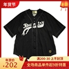 23sskapital平田和宏日系休闲骨头，刺绣字母宽松棒球短袖衬衫