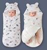 新生婴儿睡袋冬初生包被抱被襁褓防惊跳宝宝两用纯棉防惊吓外出用