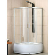 弧扇形整体浴室淋浴房干湿分离浴房卫生间沐浴隔断浴屏弧扇形1米
