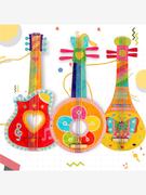 白坯木质吉他 幼儿园儿童手工diy绘画涂鸦木制吉它乐器