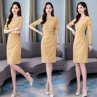 中年少妇女装连衣裙子时尚韩版25至30-35-40到45岁年轻妈妈装秋季