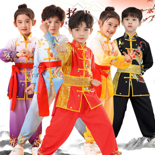 儿童武术服装少儿太极练功服团体，比赛演出服功，中国功夫训练表演服