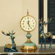 厂促高档欧式钟表座钟摆件家居美式台钟坐钟客厅台式时钟创意书