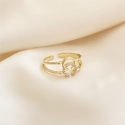 韩国大牌戒指女小众高级感设计轻奢时尚个性简约网红食指戒指环