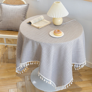 雪尼尔桌布轻奢高级感圆形，长方形茶几电视柜，餐桌布防尘桌子垫盖巾