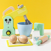 儿童木质厨房套装过家家玩具益智厨师机做饭幼儿宝宝木头玩具积木