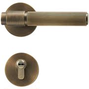 道鲁全铜条纹磁吸静音锁体可选古铜亮金哑光金色室内门木房门锁铜
