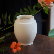 恬素新中式陶瓷小罐子手工，拉坯花器桌面，花瓶摆件约