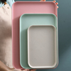 北欧长方形塑料水杯托盘客厅家用放茶杯ins茶盘餐盘大号水果盘子