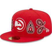 NEW ERA CAP男帽子休闲帽平檐棒球帽红色亚特兰大老鹰队时尚配件