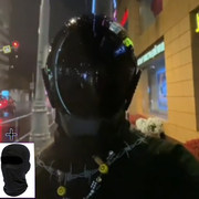 （个性化抖音摩托车赛博朋克头盔面具机械科幻装备万圣节派对音乐