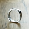 光面日韩时尚正方形钛钢戒指，菱形男士不掉色高级感单身时尚潮指环