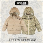 2023儿童羽绒服中小童棉衣，韩版连帽棉袄宝宝外套