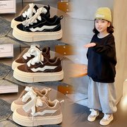 儿童运动鞋2024年秋季男童，板鞋韩版女童，鞋子复古休闲鞋中大童