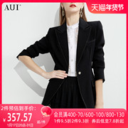 aui黑色小香风时尚休闲西装，女春2023设计感小众职业西服外套