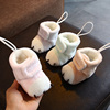 新生婴儿鞋冬季男女宝宝鞋，0-3-6个月软底可爱不掉幼儿1岁百天满月