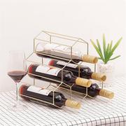 铁艺金属红酒架创意摆件葡萄酒架子家用客厅酒柜展示架