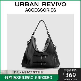 URBAN REVIVO2024春季女士潮流多功能机车单肩背包UAWB40063