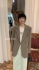 hu韩版2024春季设计感复古阔版宽松西装外套，时髦气质西服女