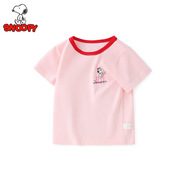 女童短袖t恤史努比夏季小中童装，棉质洋气可爱宝宝潮卡通半袖22139