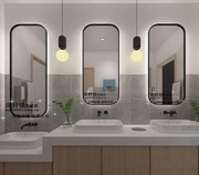 卫生间镜子带框浴室镜卫浴，镜长方镜壁挂，镜洗手间化妆镜带灯镜子