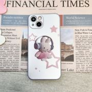 电镀银星星兔子手机壳适用于苹果14promax手机壳iPhone13硅胶软壳oppo小米vivo