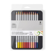 温莎牛顿彩色铅笔套装，素描铅笔绘画水彩铅笔，专业学生手绘水溶性