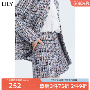 商场同款LILY女装时尚复古显瘦高腰阔腿裤休闲短裤