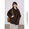 ladyxiexie韩系慵懒宽松斗篷，连帽双面羊绒大衣女，高级感超好看外套