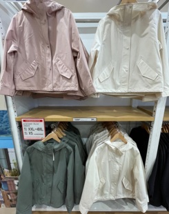 经典款！Uの399+！春款百搭休闲连帽粉色外套登山服夹克465467