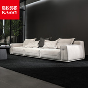 意式极简直排沙发组合客厅简约现代三人位科技布沙发大沙发设计师