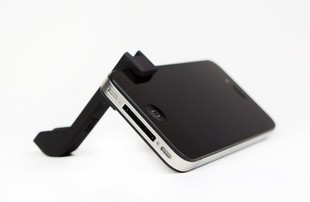 便携适用iPhone 4创意迷你手机支架 苹果4S手机座 螺口可接三脚架