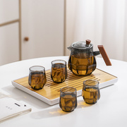 小清新玻璃茶壶茶杯功夫，茶具套装家用简约高温，沏茶器电陶炉泡茶壶
