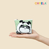 采绎来x吾皇猫咪零钱包可爱熊猫创意帆布包卡通挂件钥匙收纳AP501