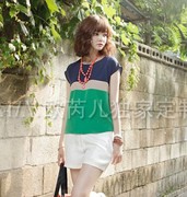 夏季时尚套装麻纱宽松韩版短袖衬衫t恤女短裤两件套