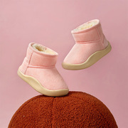 儿童棉鞋保暖冬季宝宝短靴百搭女靴子防滑男童加绒保暖儿童雪地靴